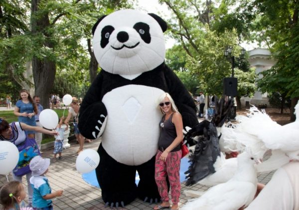 Giant Polar Bear Mascot